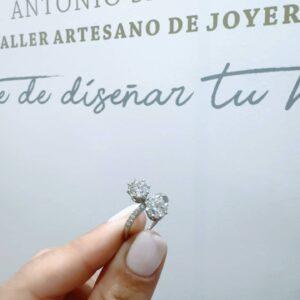 Anillo tu y yo con diamantes